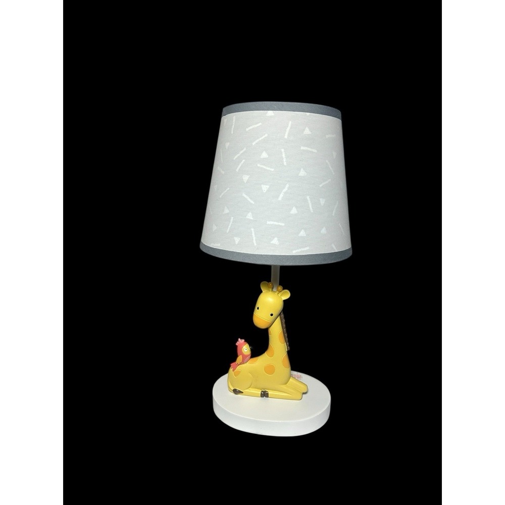 Mighty Jungle Lamp w/ Shade Giraffe & Parrot Made by Lamp & Ivy Baby/Kid Nursery